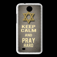 Coque HTC Desire 300 Keep Calm and Pray jewish Gris