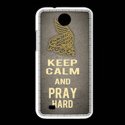 Coque HTC Desire 300 Keep Calm and Pray Muslim Gris