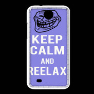Coque HTC Desire 300 Keep Calm and Be Reelax Bleu