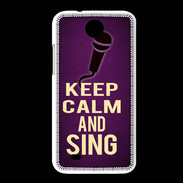 Coque HTC Desire 300 Keep Calm and Sing Violet
