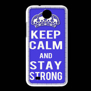 Coque HTC Desire 300 Keep Calm and Stay strong Bleu