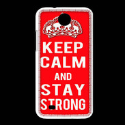 Coque HTC Desire 300 Keep Calm and Stay strong Rouge