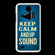 Coque HTC Desire 300 Keep Calm and Up Sound Bleu
