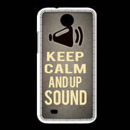 Coque HTC Desire 300 Keep Calm and Up Sound Gris