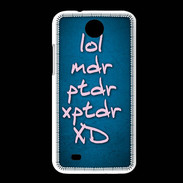 Coque HTC Desire 300 LOL MDR bleu ZG