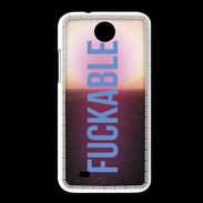 Coque HTC Desire 300 Fuckable bleu ZG