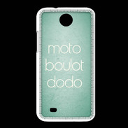 Coque HTC Desire 300 Moto Boulot Dodo Vert ZG
