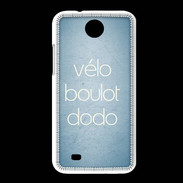 Coque HTC Desire 300 Vélo Boulot Dodo Bleu ZG