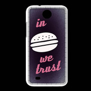 Coque HTC Desire 300 In Burger We trust Rouge ZG