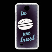 Coque HTC Desire 300 In Burger We trust Bleu ZG