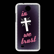 Coque HTC Desire 300 In Christ We trust Rouge ZG