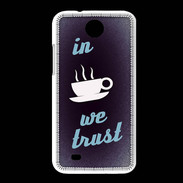 Coque HTC Desire 300 In Coffee We trust Bleu ZG