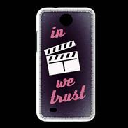 Coque HTC Desire 300 In Ciné We Trust Rouge ZG