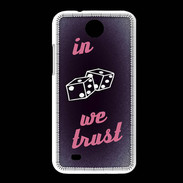Coque HTC Desire 300 In Gamble We trust Rouge ZG
