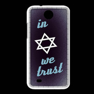 Coque HTC Desire 300 In Judaïsme We trust Bleu ZG 