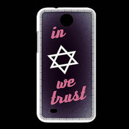 Coque HTC Desire 300 In Judaïsme We trust Rouge ZG 