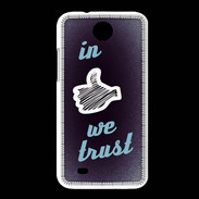 Coque HTC Desire 300 In Like We trust Bleu ZG