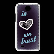 Coque HTC Desire 300 In Love We trust Bleu ZG
