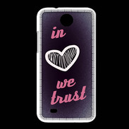 Coque HTC Desire 300 In Love We trust Rouge ZG