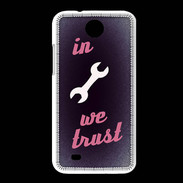 Coque HTC Desire 300 In Mecanic We trust Rouge ZG