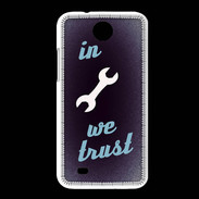 Coque HTC Desire 300 In Mecanic We trust Bleu ZG