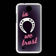 Coque HTC Desire 300 In Luck We trust Rouge ZG