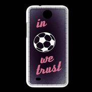 Coque HTC Desire 300 In Soccer We trust Rouge ZG
