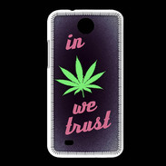 Coque HTC Desire 300 In Weed We trust Rouge ZG