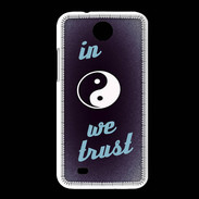 Coque HTC Desire 300 In Zen We trust Bleu ZG