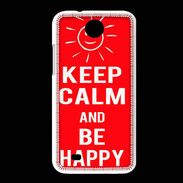 Coque HTC Desire 300 Keep calm Be Crazy Rouge