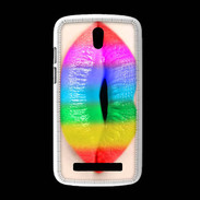 Coque HTC Desire 500 Bouche Arc en Ciel