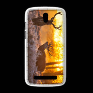 Coque HTC Desire 500 Cerf au couché de soleil 600