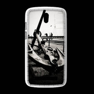 Coque HTC Desire 500 Ancre en noir et blanc