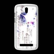Coque HTC Desire 500 Papillons et notes de musique