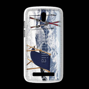 Coque HTC Desire 500 transat et skis neige