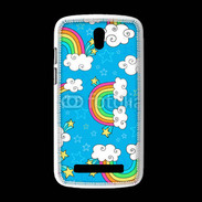 Coque HTC Desire 500 Ciel Rainbow