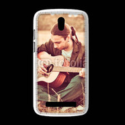 Coque HTC Desire 500 Guitariste peace and love 1