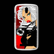 Coque HTC Desire 500 Femme blonde tueuse 50