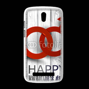 Coque HTC Desire 500 Saint valentin sur fond bois