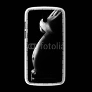 Coque HTC Desire 500 Femme enceinte en noir et blanc