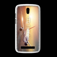 Coque HTC Desire 500 Avion de ligne au coucher de soleil