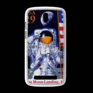 Coque HTC Desire 500 Timbre anniversaire premier pas sur la lune USA