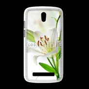 Coque HTC Desire 500 Fleurs de Lys blanc