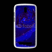 Coque HTC Desire 500 Fleur rose bleue