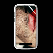 Coque HTC Desire 500 bouche homme rouge