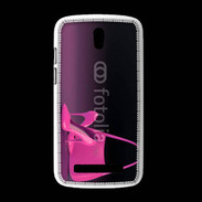 Coque HTC Desire 500 Escarpins et sac à main rose