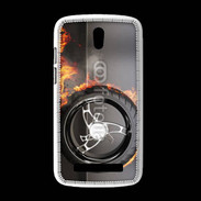 Coque HTC Desire 500 Roue en feu dragster
