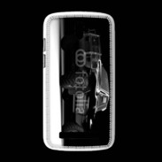 Coque HTC Desire 500 pickup en noir et blanc 10