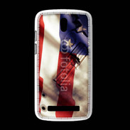 Coque HTC Desire 500 Drapeau USA avec arme