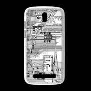 Coque HTC Desire 500 Rue de New York en dessin noir et blanc